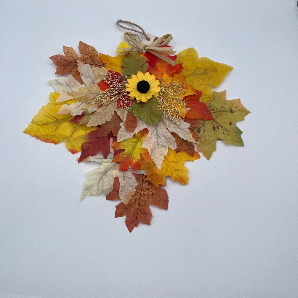 Fall leaf shaped wreath